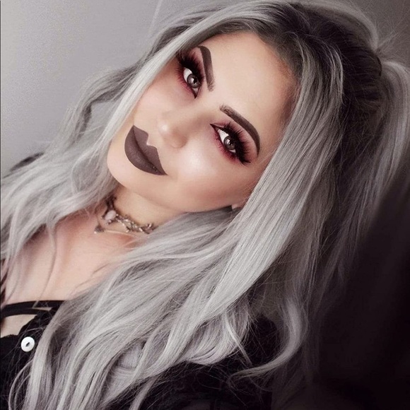 💕 22” GREY OMBRE NATURAL STRAIGHT LACE FRONT WIG 💕 NWTARRIVES NEW